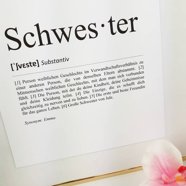 Definition Schwester