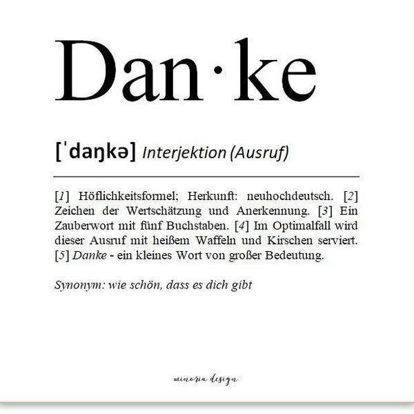 Definition Danke