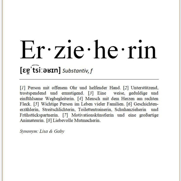 Definition Erzieher/in