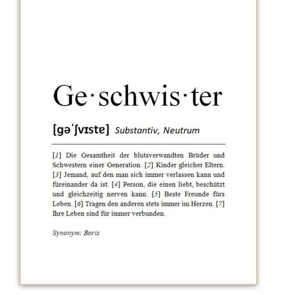 Definition Geschwister