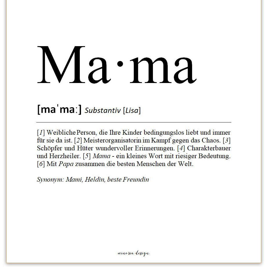 Definition Mama minoria design