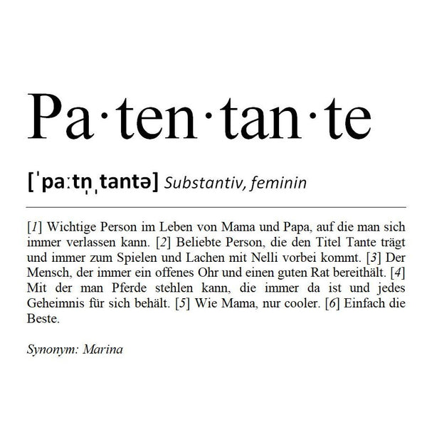 Definition Patentante