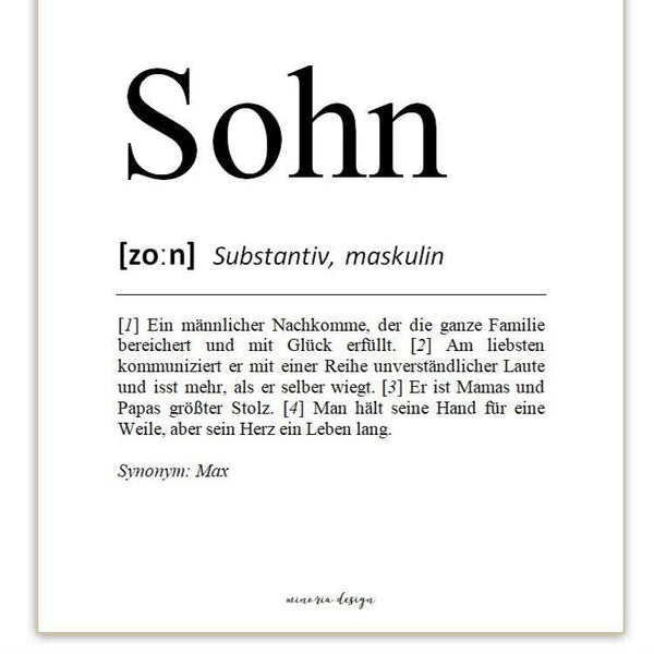 Definition Sohn