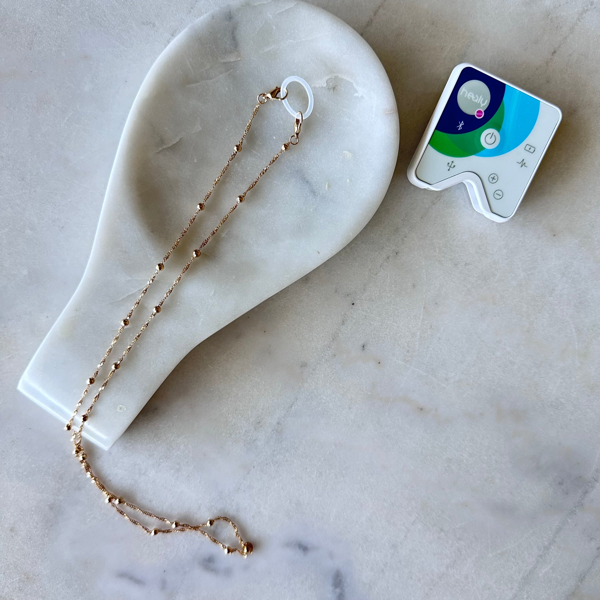 Healy Kette Goldkette gedreht mit Goldkugeln