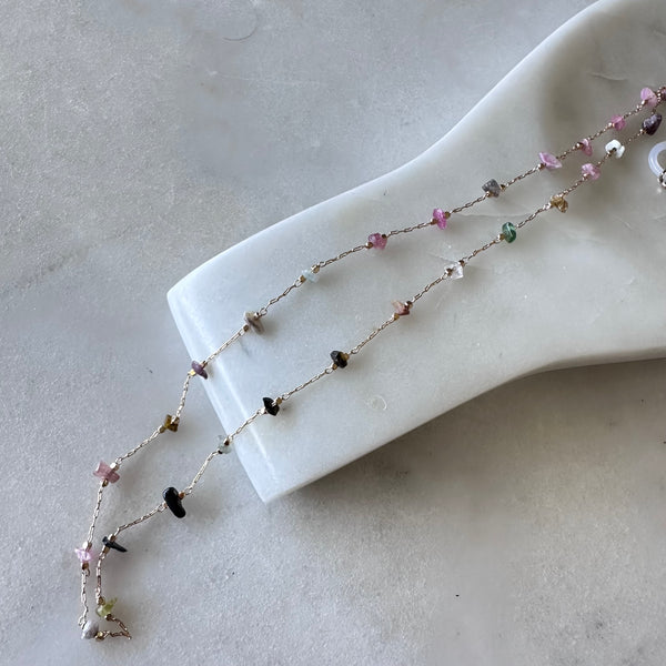 Healy Kette Goldkette mit Edelsteinen