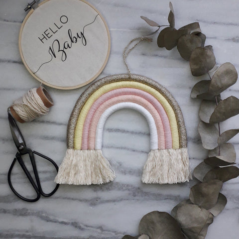 Regenbogen "Pastellgelb Gold Glitzer"