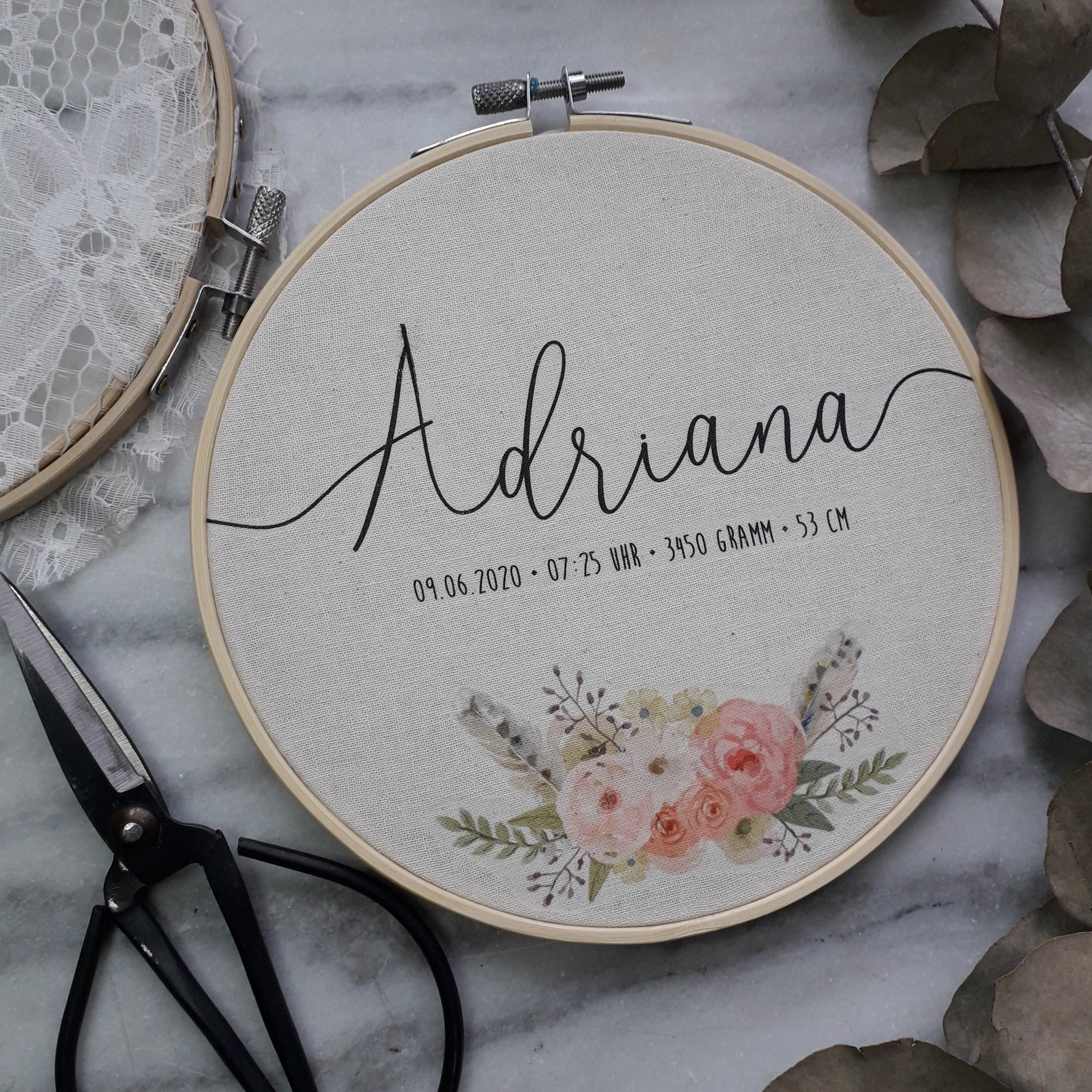 Stickrahmen Blumen Adriana