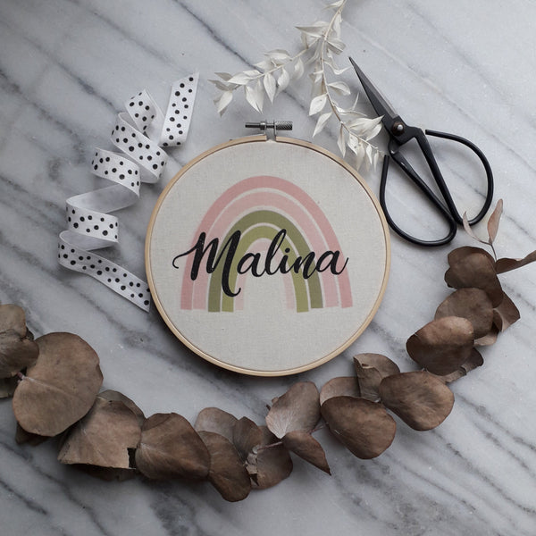 Stickrahmen Regenbogen Malina
