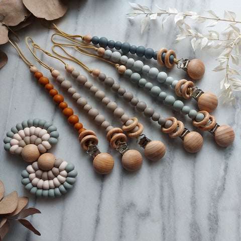 Schnullerkette Silikonperle "earth collection"