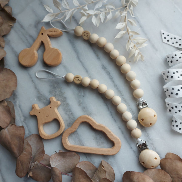 Schnullerkette Holzperle "pure Liebe"