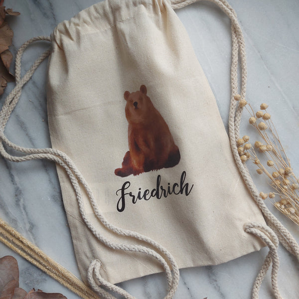 Kinder Turnbeutel Tiermotive -personalisiert-