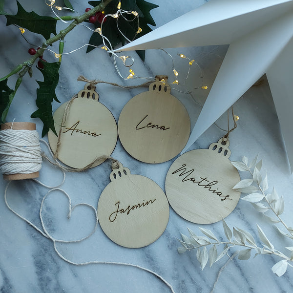 Anhänger Weihnachtskugel personalisiert