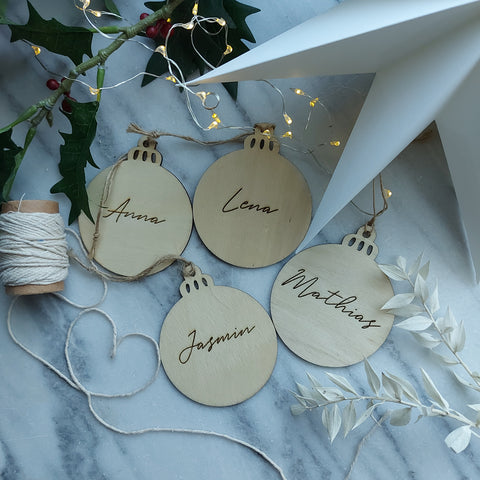 Anhänger Weihnachtskugel personalisiert
