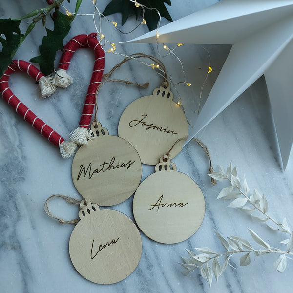 Anhänger Weihnachtskugel personalisiert