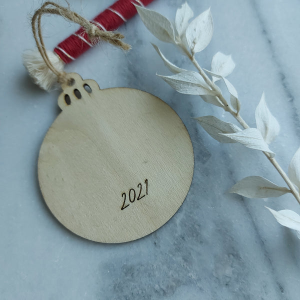 Anhänger Weihnachtskugel "Mein erstes Weihnachten" personalisiert
