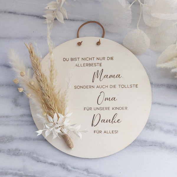 Holzschild "allerbeste Mama/Oma"