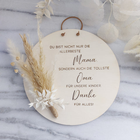 Holzschild "allerbeste Mama/Oma"