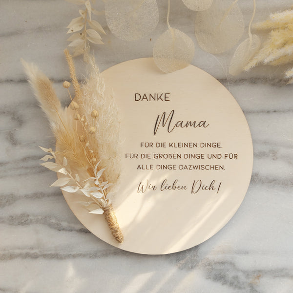 Holzschild "Danke Mama"
