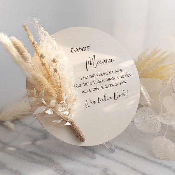 Holzschild "Danke Mama"
