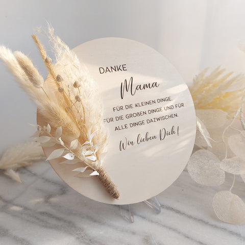 Holzschild "Danke Mama"