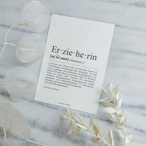 Karte Erzieherin -personalisiert-
