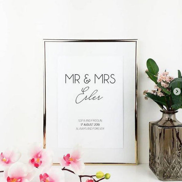 Mr. & Mrs. always and forever personalisiert