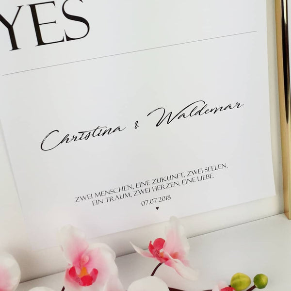 We said yes personalisiert