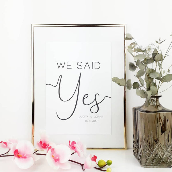 We said yes personalisiert