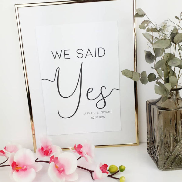 We said yes personalisiert