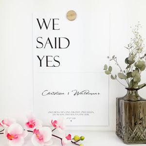 We said yes personalisiert