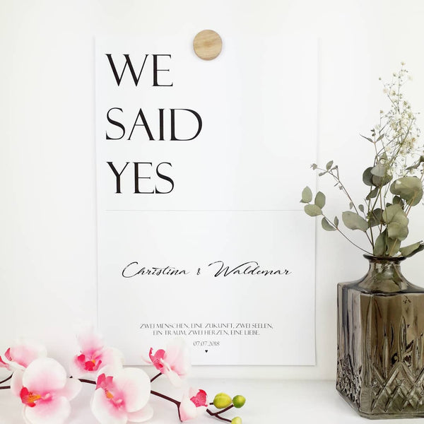 We said yes personalisiert