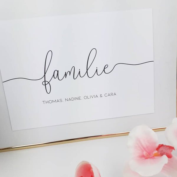 Familie "Lineart" personalisiert