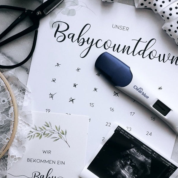 Babycountdown passend zu den Meilensteinkarten