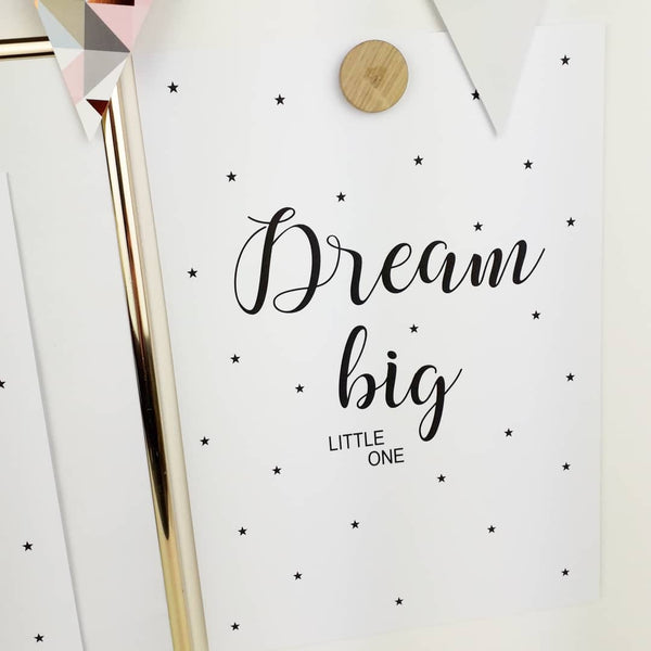 Dream Big Kinderzimmer Babyzimmer Poster minoria design