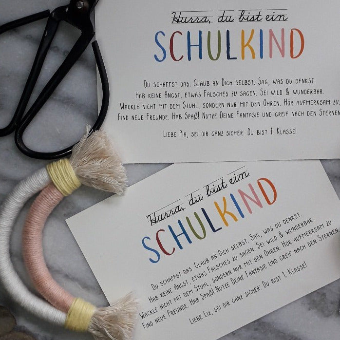Karte Schulkind -personalisiert-