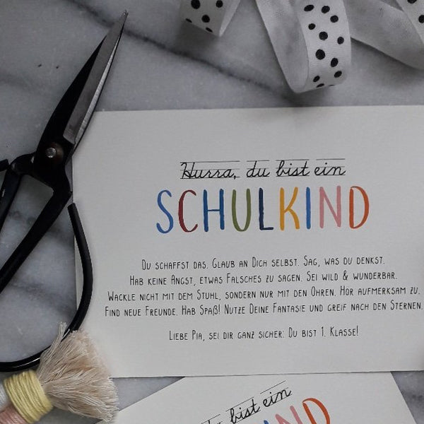 Karte Schulkind -personalisiert-