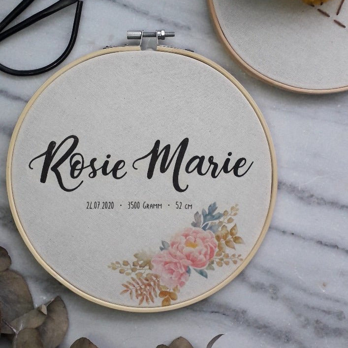 Stickrahmen Blumen Rosie