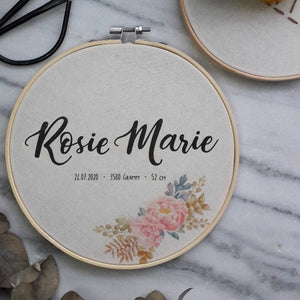Stickrahmen Blumen Rosie