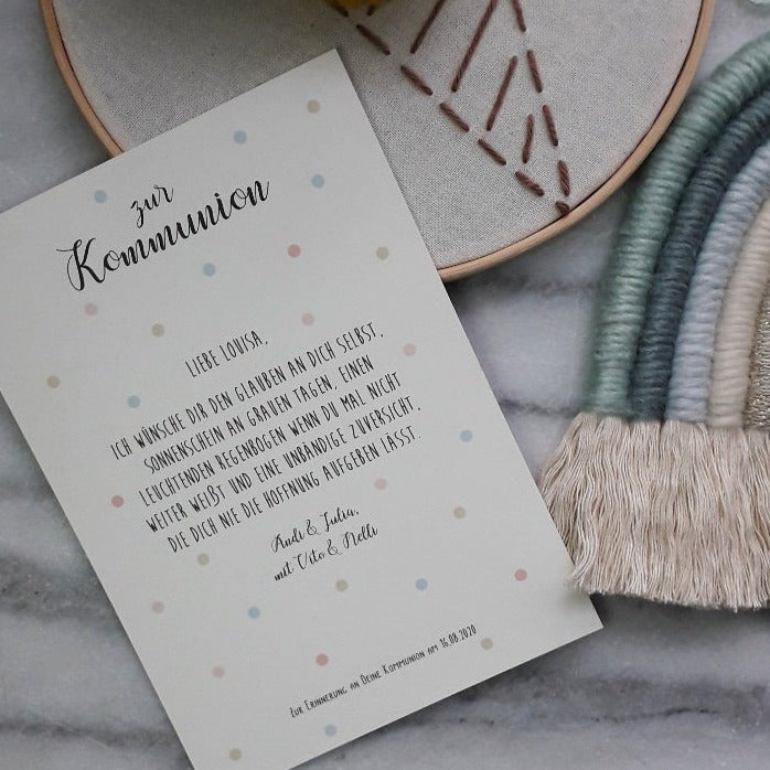 Karte Kommunion & Konfirmation -personalisiert-