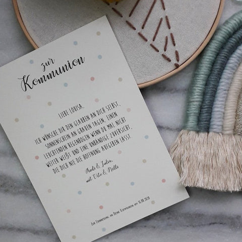 Karte Kommunion & Konfirmation -personalisiert-