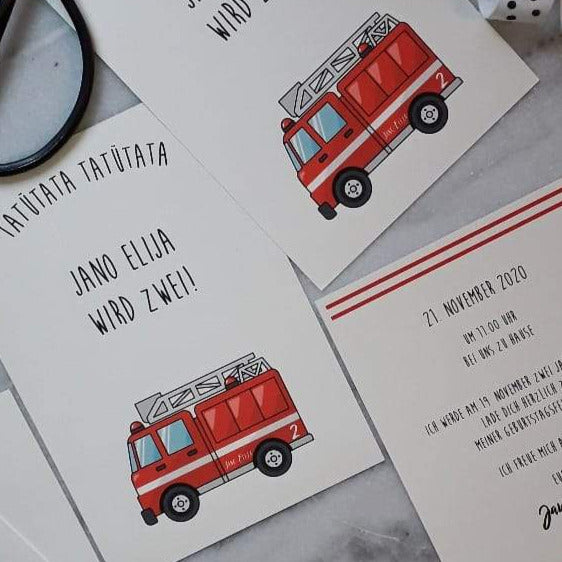 Einladungskarten Feuerwehr