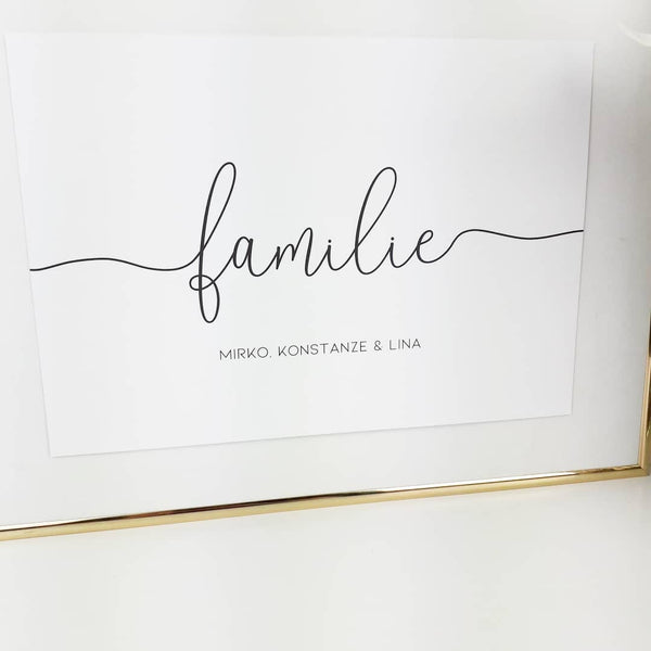 Familie "Lineart" personalisiert