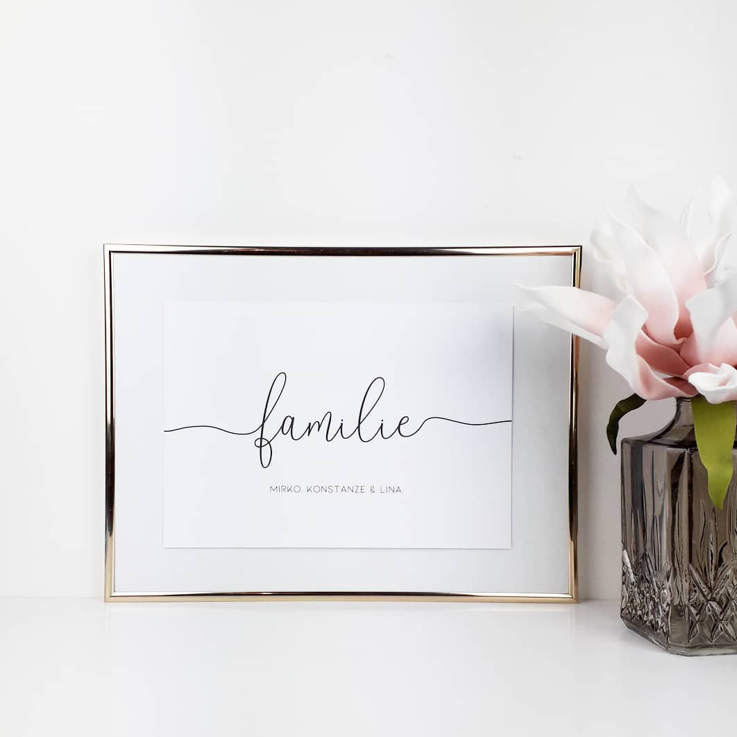 Familie "Lineart" personalisiert