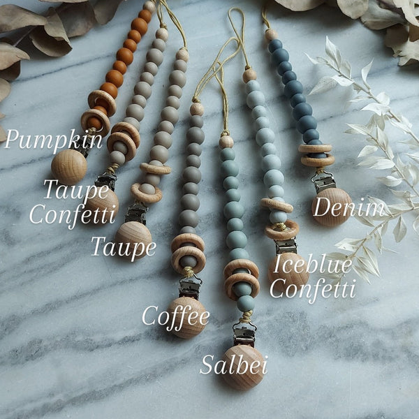 Schnullerkette Silikonperle "earth collection"