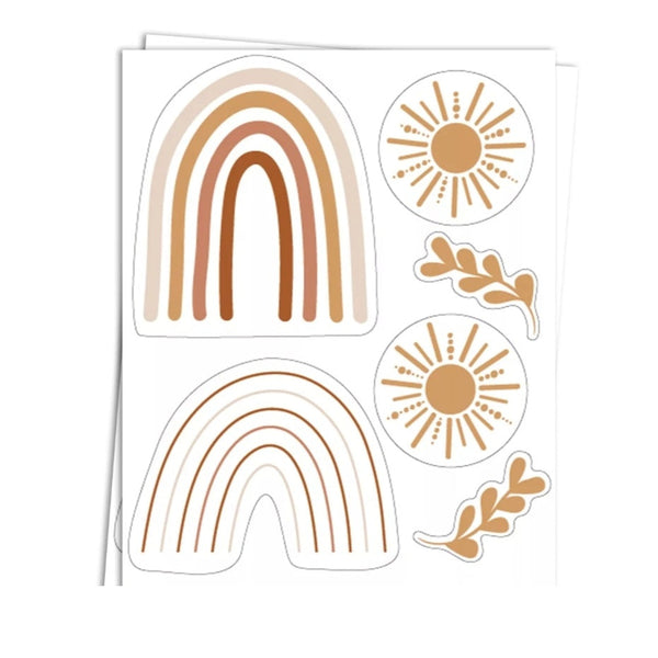Wandsticker Boho Sun Rainbow