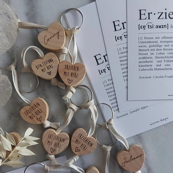 Anhänger Holzherz personalisiert
