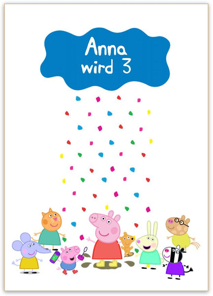 Einladungskarten Peppa Pig