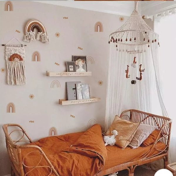 Wandsticker Boho Sun Rainbow