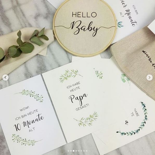 Meilensteinkarten Babys erstes Jahr